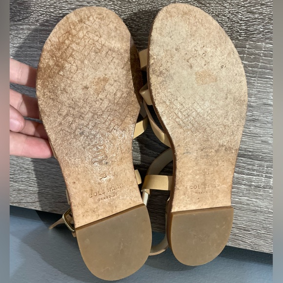 Cole Haan Analeigh Womens Size 5 Tan Leather Strappy Sandals Shoes W14371 - Picture 6 of 6